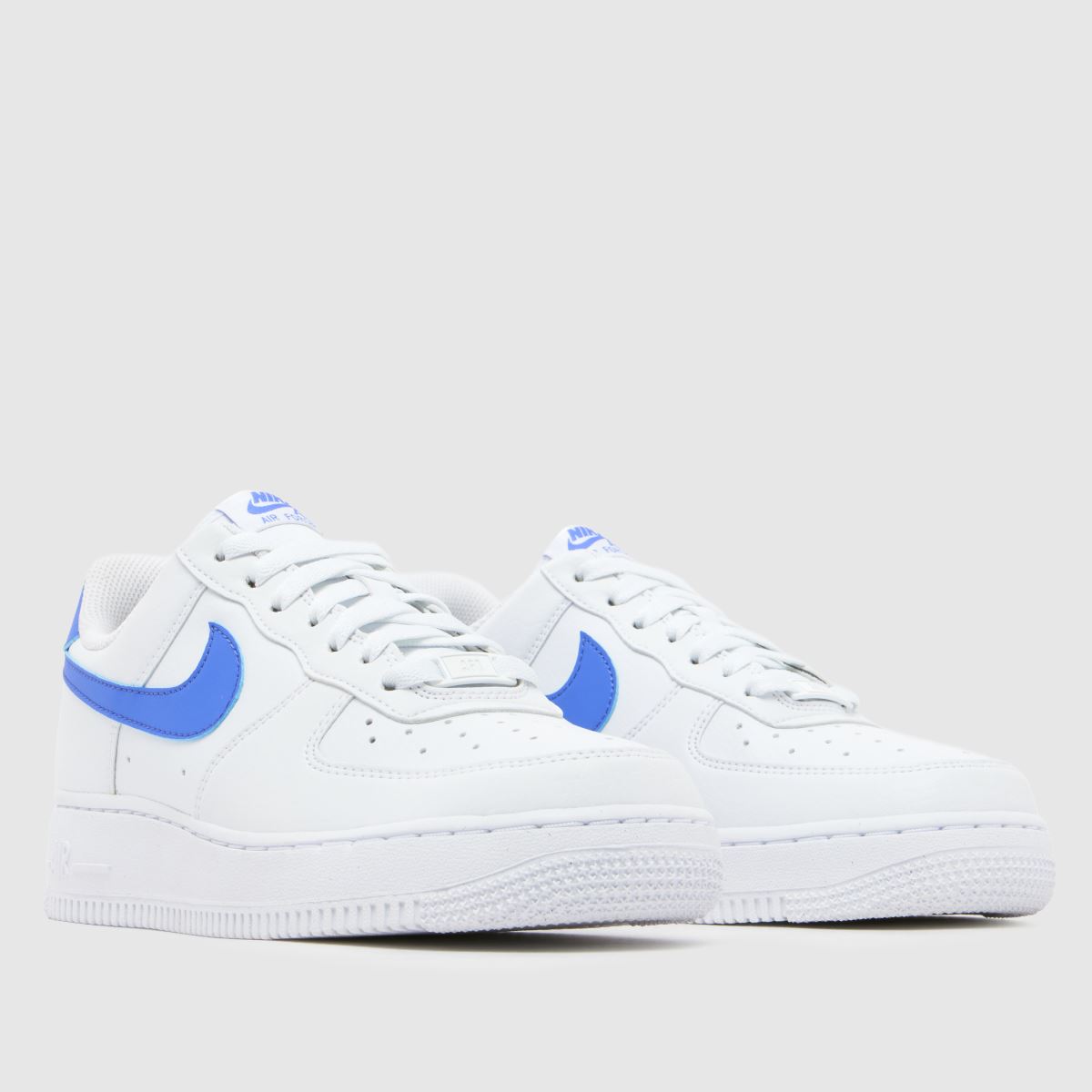 Nike  Air Force 1 in White & Blue Nike  Air Force 1 in White & Blue