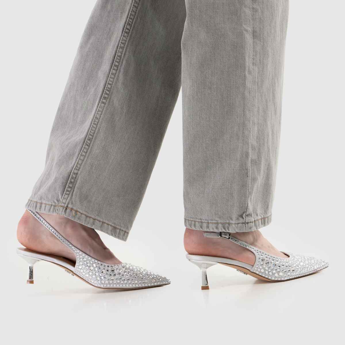 Steve Madden  Korra Bling Slingback in Silver Steve Madden  Korra Bling Slingback in Silver