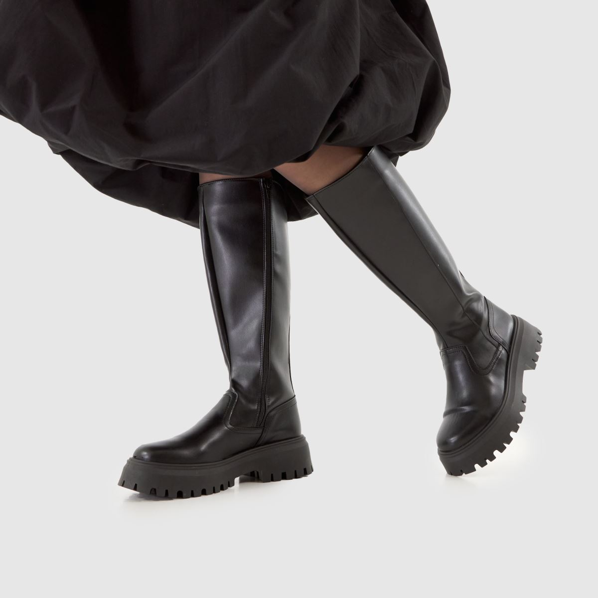 schuh  Wide Fit Diana Chunky Knee High in Black schuh  Wide Fit Diana Chunky Knee High in Black