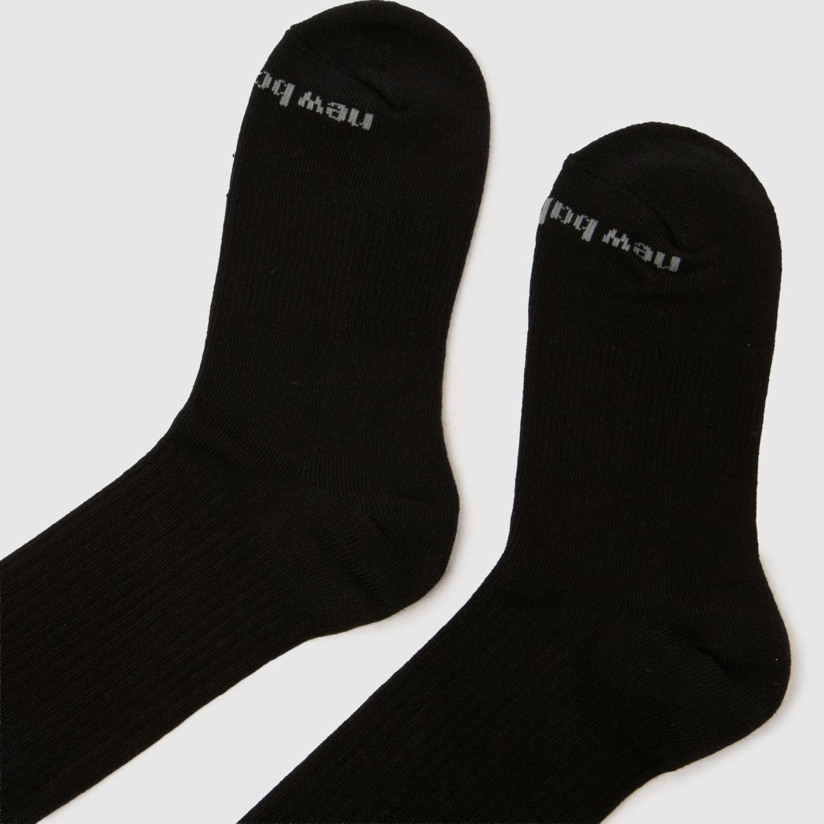New Balance  Patch Logo Crew Socks 3 Pack in Black New Balance  Patch Logo Crew Socks 3 Pack in Black