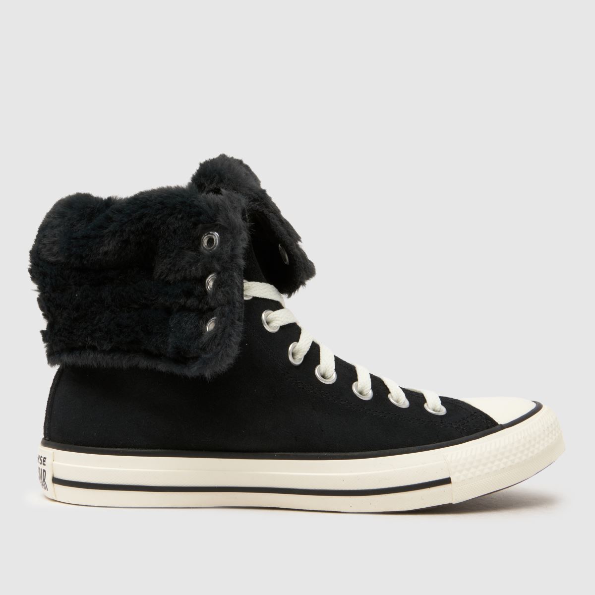 Converse  All Star Fold Over XHi in Black Converse  All Star Fold Over XHi in Black