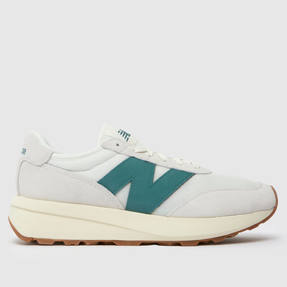 New Balance  370 in White & Green New Balance  370 in White & Green