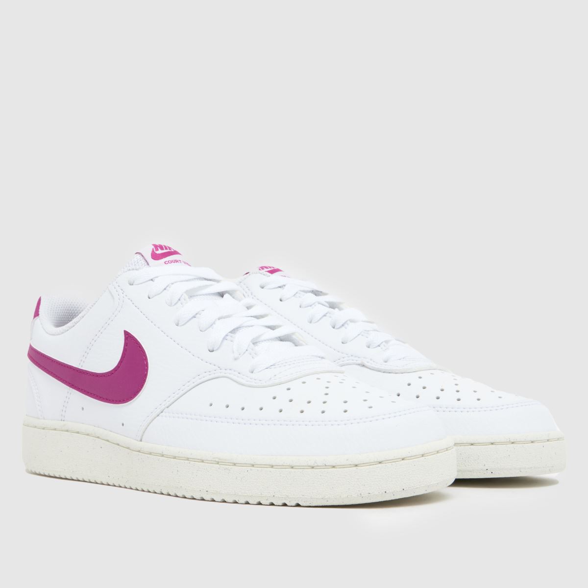 Nike  Court Vision in White & Purple Nike  Court Vision in White & Purple