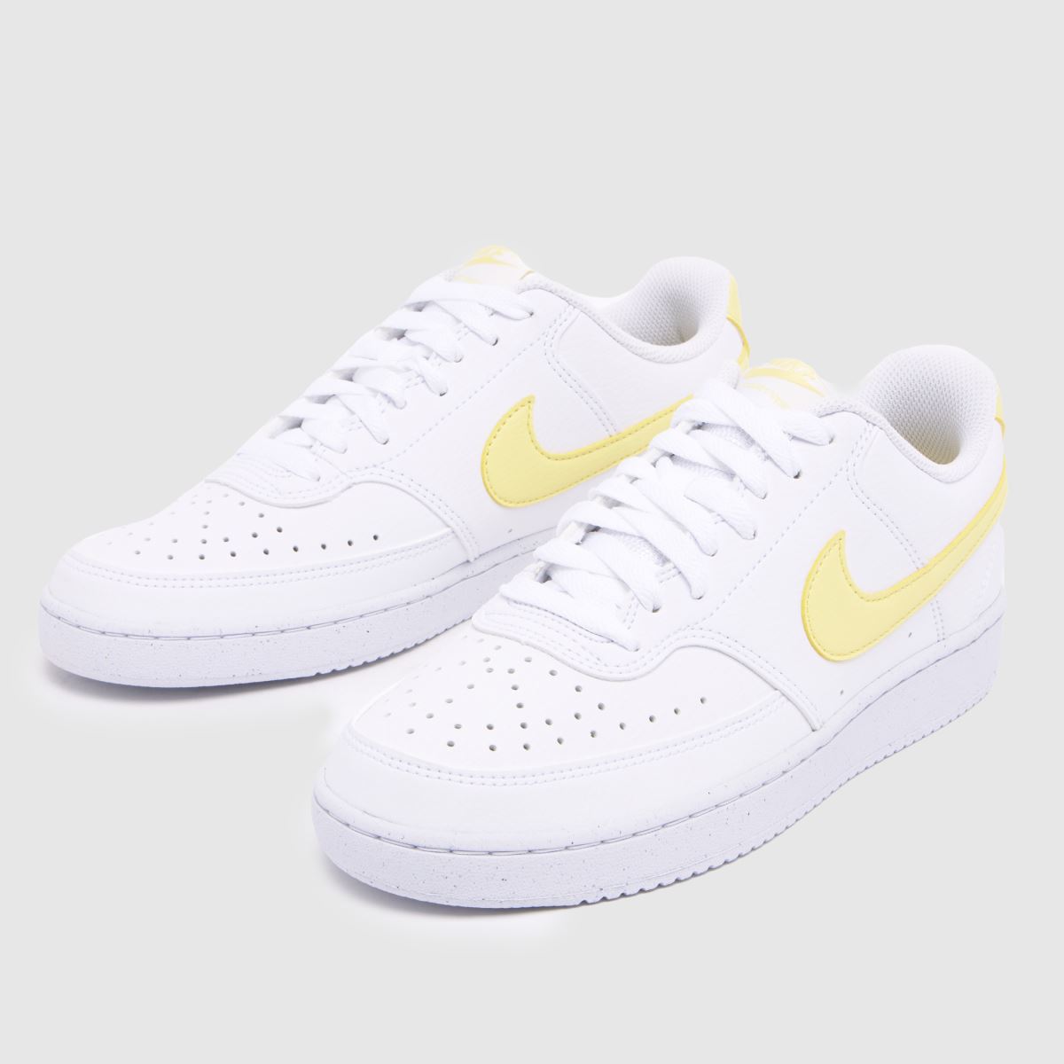 Nike  Court Vision in White & Yellow Nike  Court Vision in White & Yellow