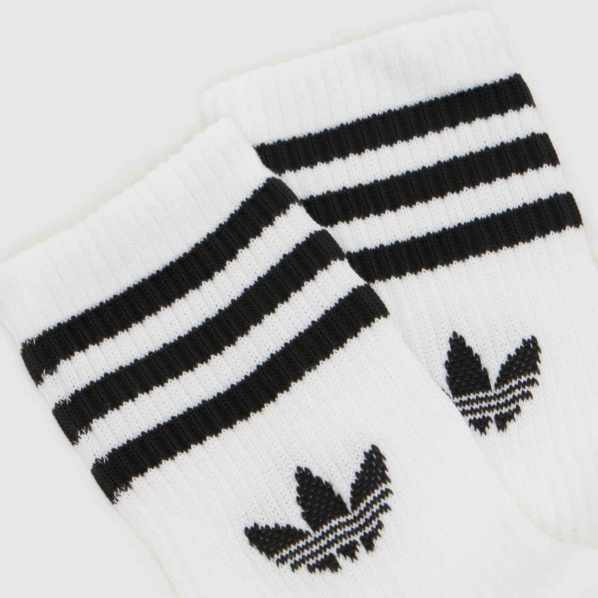 adidas  Crew Sock 3 Pack in White & Black adidas  Crew Sock 3 Pack in White & Black