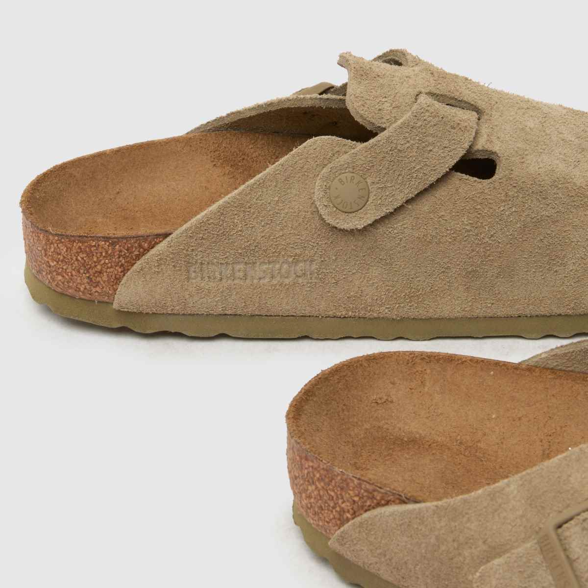 BIRKENSTOCK  Boston Narrow Fit Clog in Khaki BIRKENSTOCK  Boston Narrow Fit Clog in Khaki
