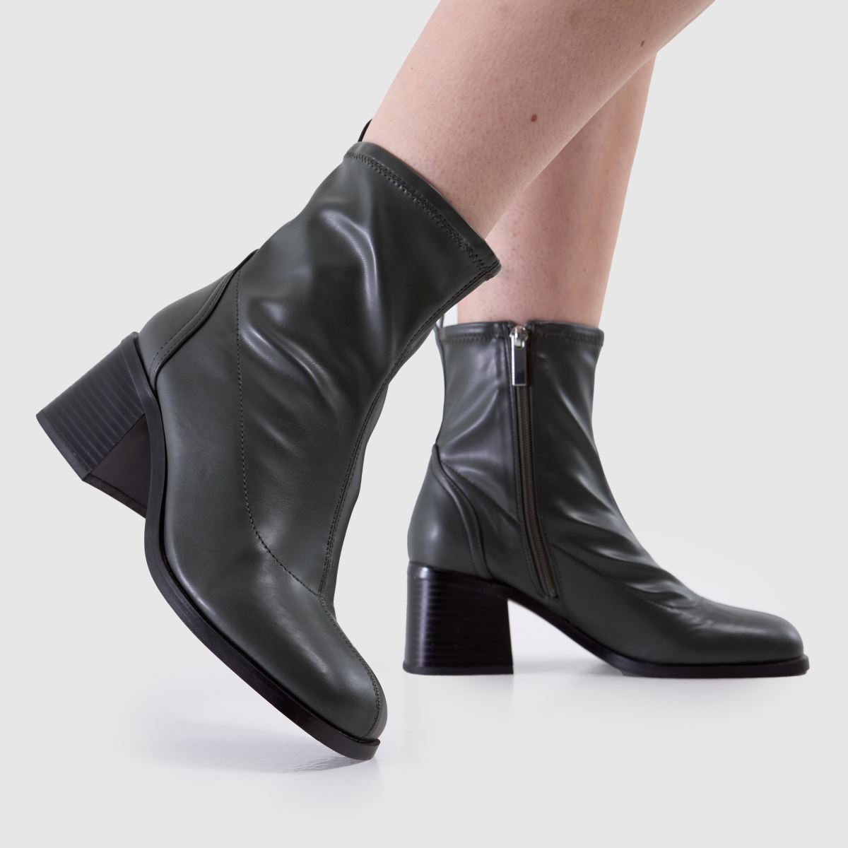 schuh  Wide Fit Brie Sock in Dark Green schuh  Wide Fit Brie Sock in Dark Green