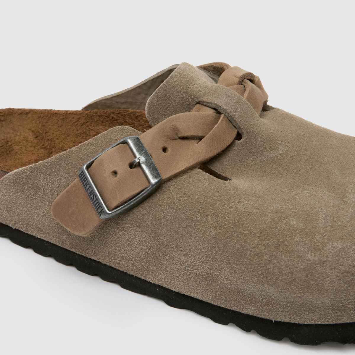 BIRKENSTOCK  Boston Braided Clog in Taupe BIRKENSTOCK  Boston Braided Clog in Taupe