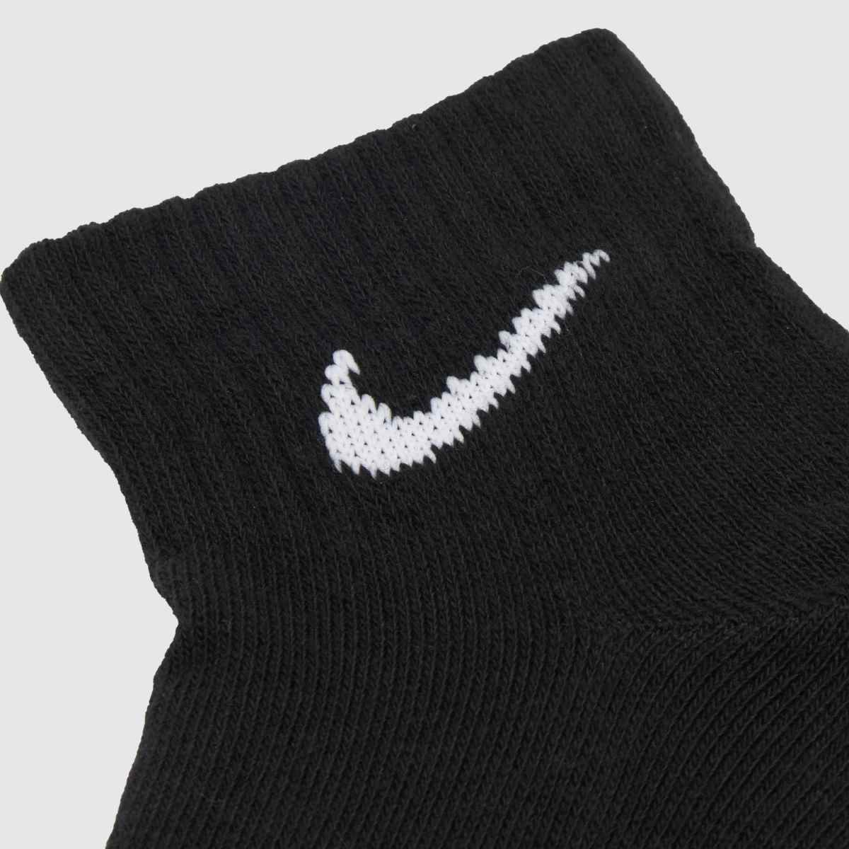 Nike  Ankle Socks 3 Pack in Black & White Nike  Ankle Socks 3 Pack in Black & White