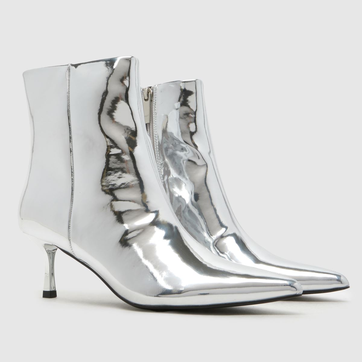schuh  Brynn Kitten Heel in Silver schuh  Brynn Kitten Heel in Silver