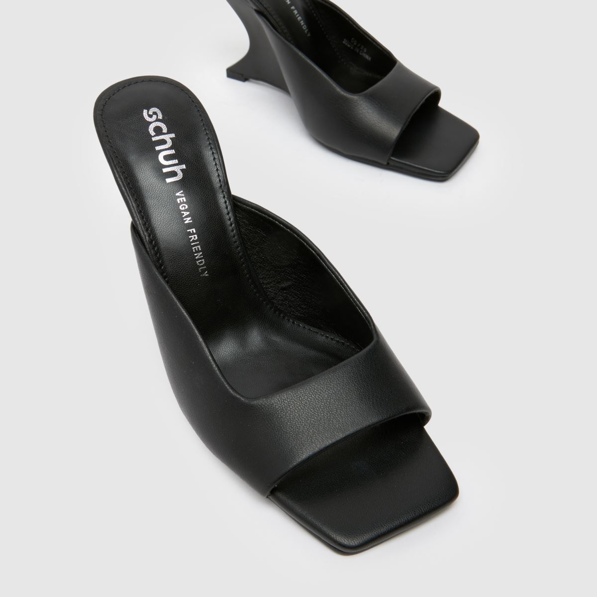 schuh  Stormi Wedge Mule in Black schuh  Stormi Wedge Mule in Black