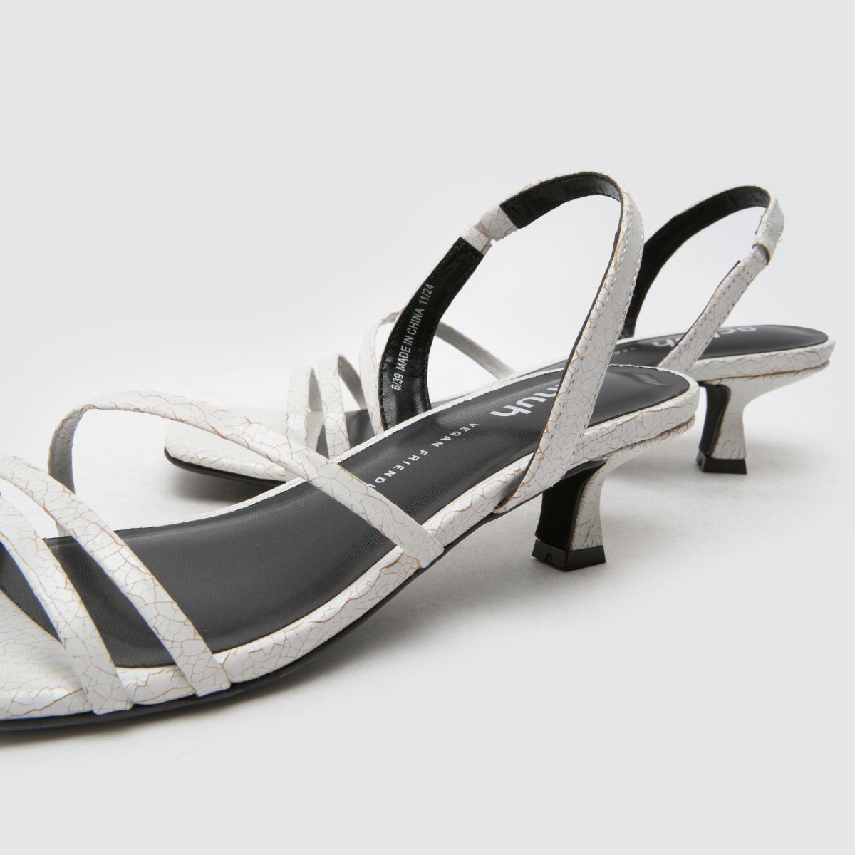 schuh  Steele Strappy Kitten in White schuh  Steele Strappy Kitten in White