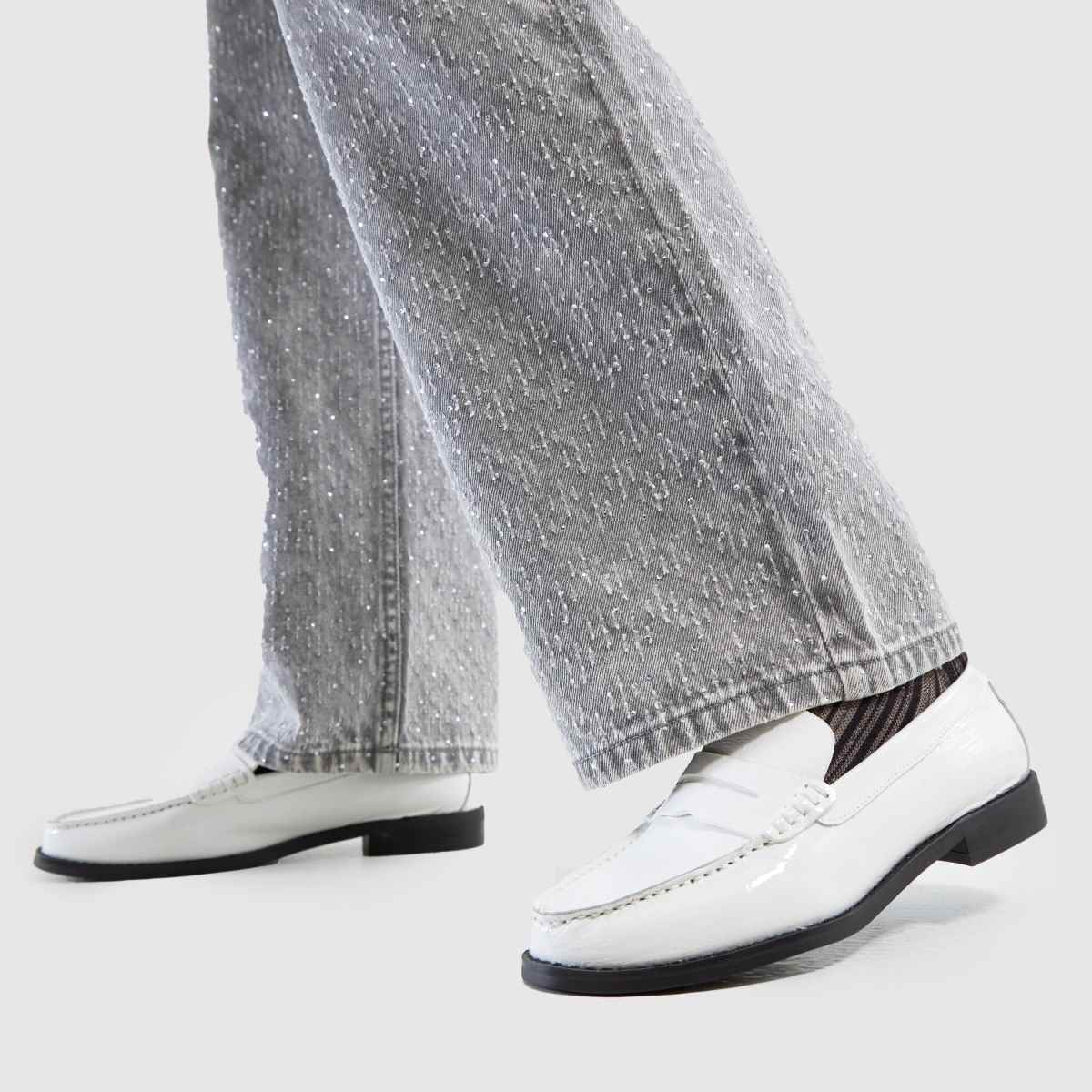 schuh  Lillian Penny Loafer in Off-White schuh  Lillian Penny Loafer in Off-White