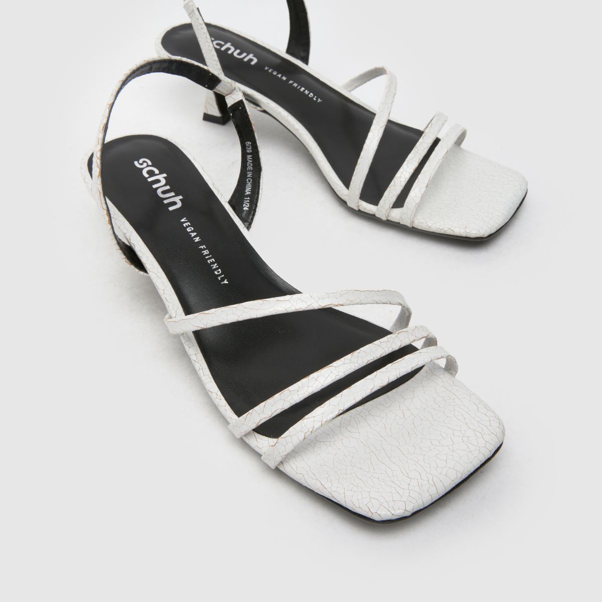 schuh  Steele Strappy Kitten in White schuh  Steele Strappy Kitten in White