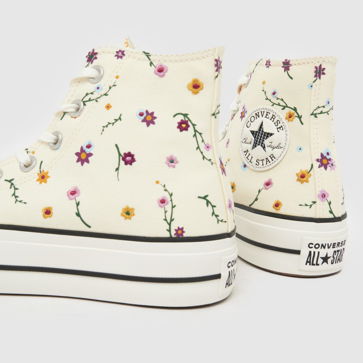 Converse  All Star Lift Hi in Off-White Multi Converse  All Star Lift Hi in Off-White Multi