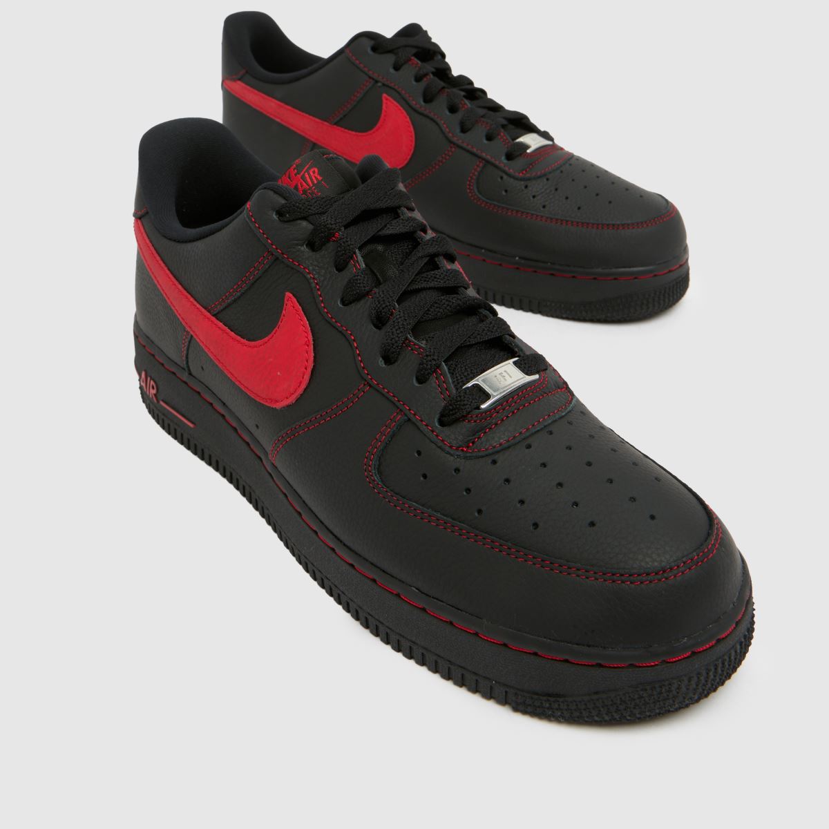Nike  Air Force 1 in Black & Red Nike  Air Force 1 in Black & Red
