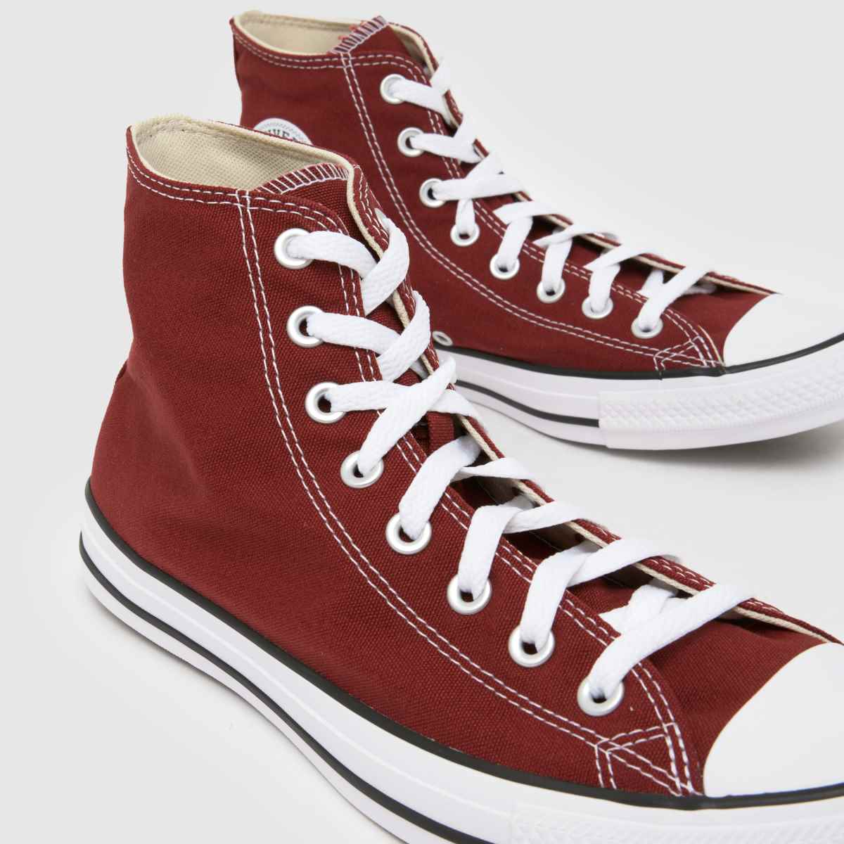 Converse  All Star Hi in Burgundy Converse  All Star Hi in Burgundy