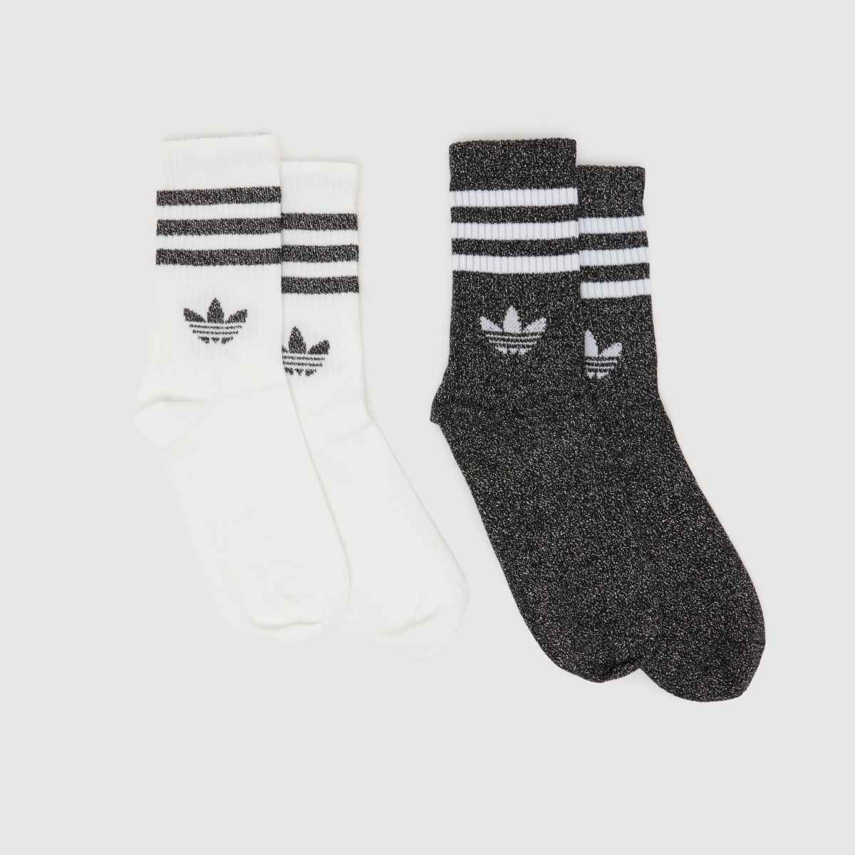 adidas  Glitter Crew Sock 2PK in Multi adidas  Glitter Crew Sock 2PK in Multi
