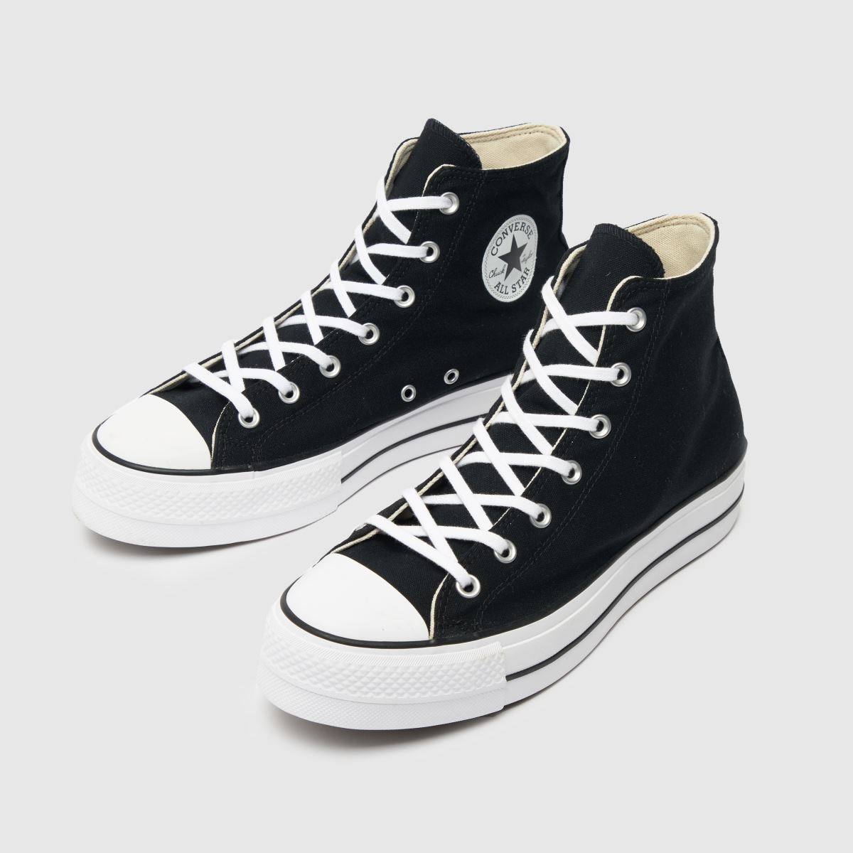 Converse  All Star Lift Hi in Black & White Converse  All Star Lift Hi in Black & White
