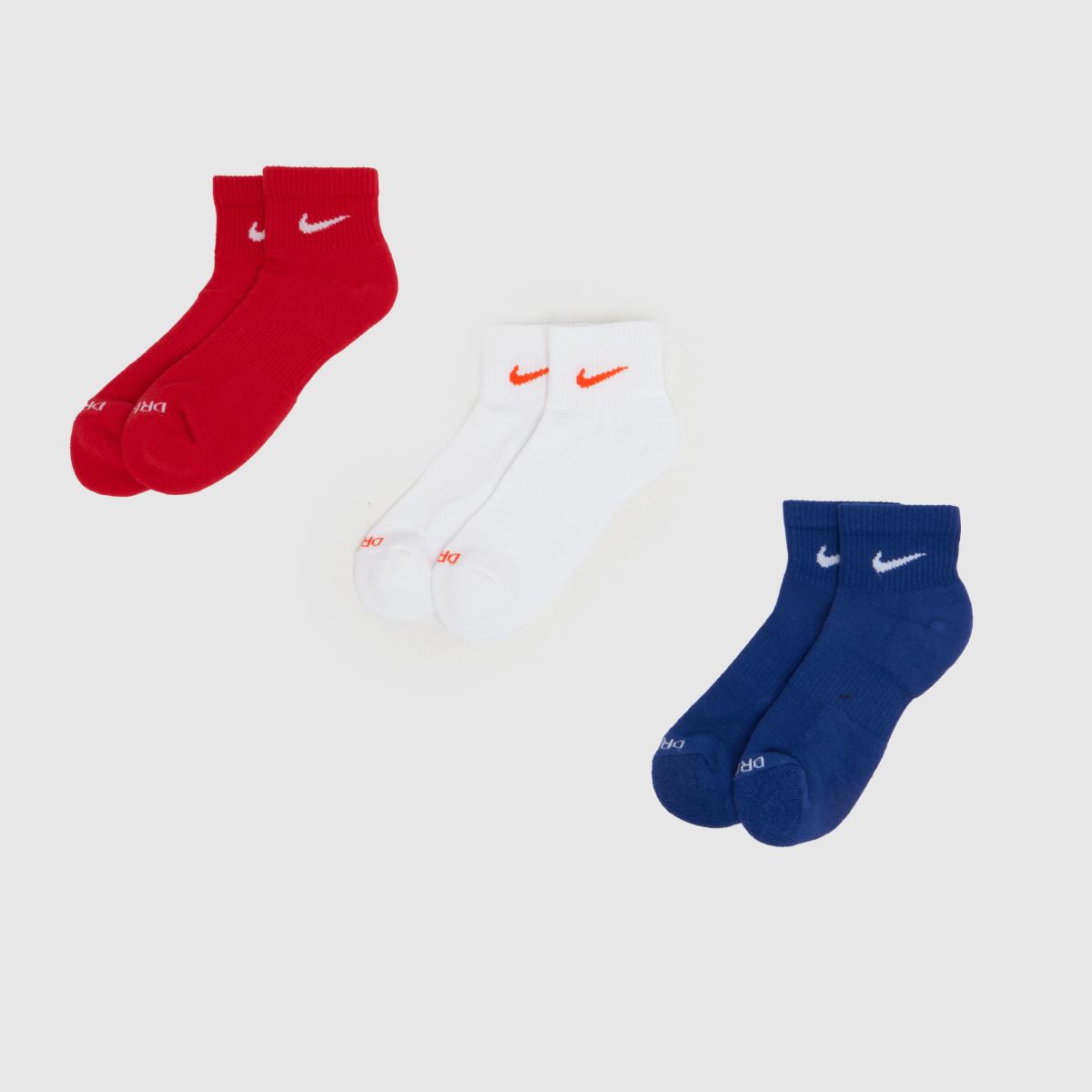Nike  Everyday Ankle Socks 3 PK in Multi Nike  Everyday Ankle Socks 3 PK in Multi