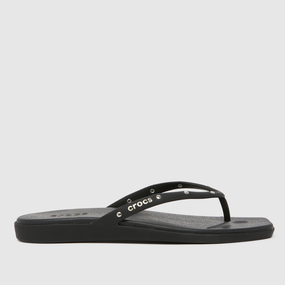 Crocs  Miami Studded Flip in Black Crocs  Miami Studded Flip in Black