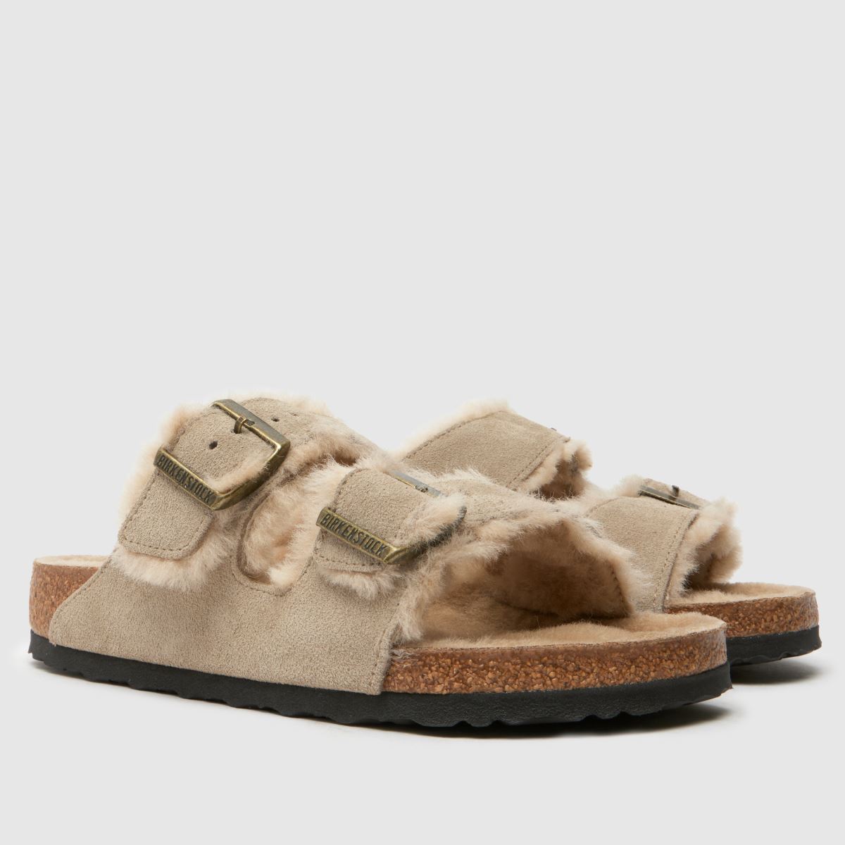 BIRKENSTOCK  Arizona Shearling in Taupe BIRKENSTOCK  Arizona Shearling in Taupe