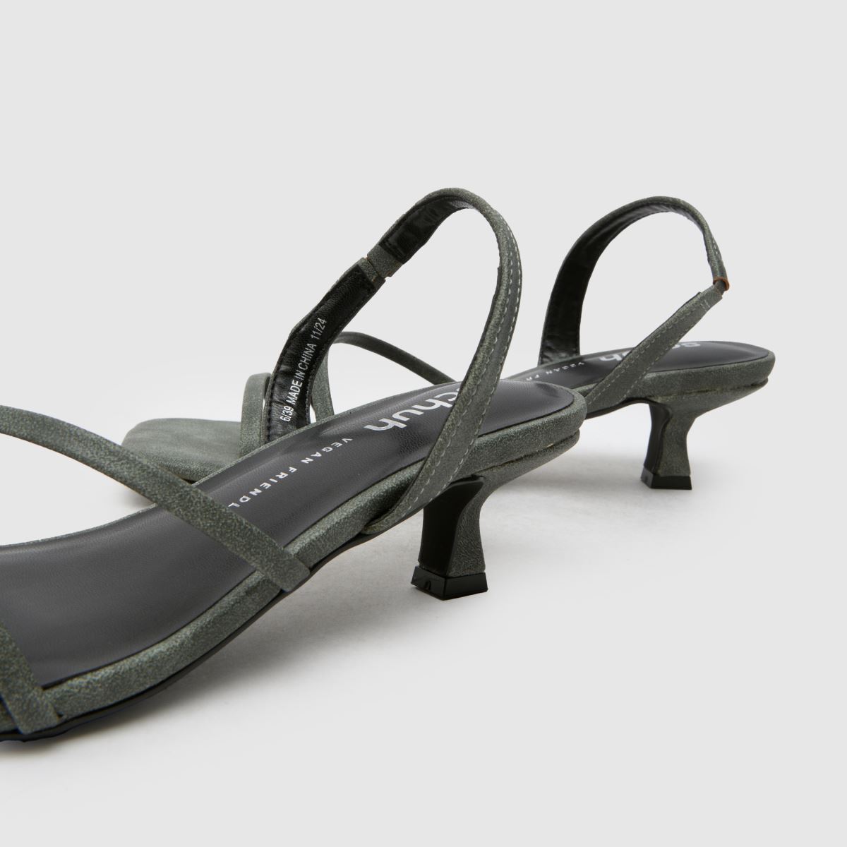 schuh  Steele Strappy Kitten in Green schuh  Steele Strappy Kitten in Green