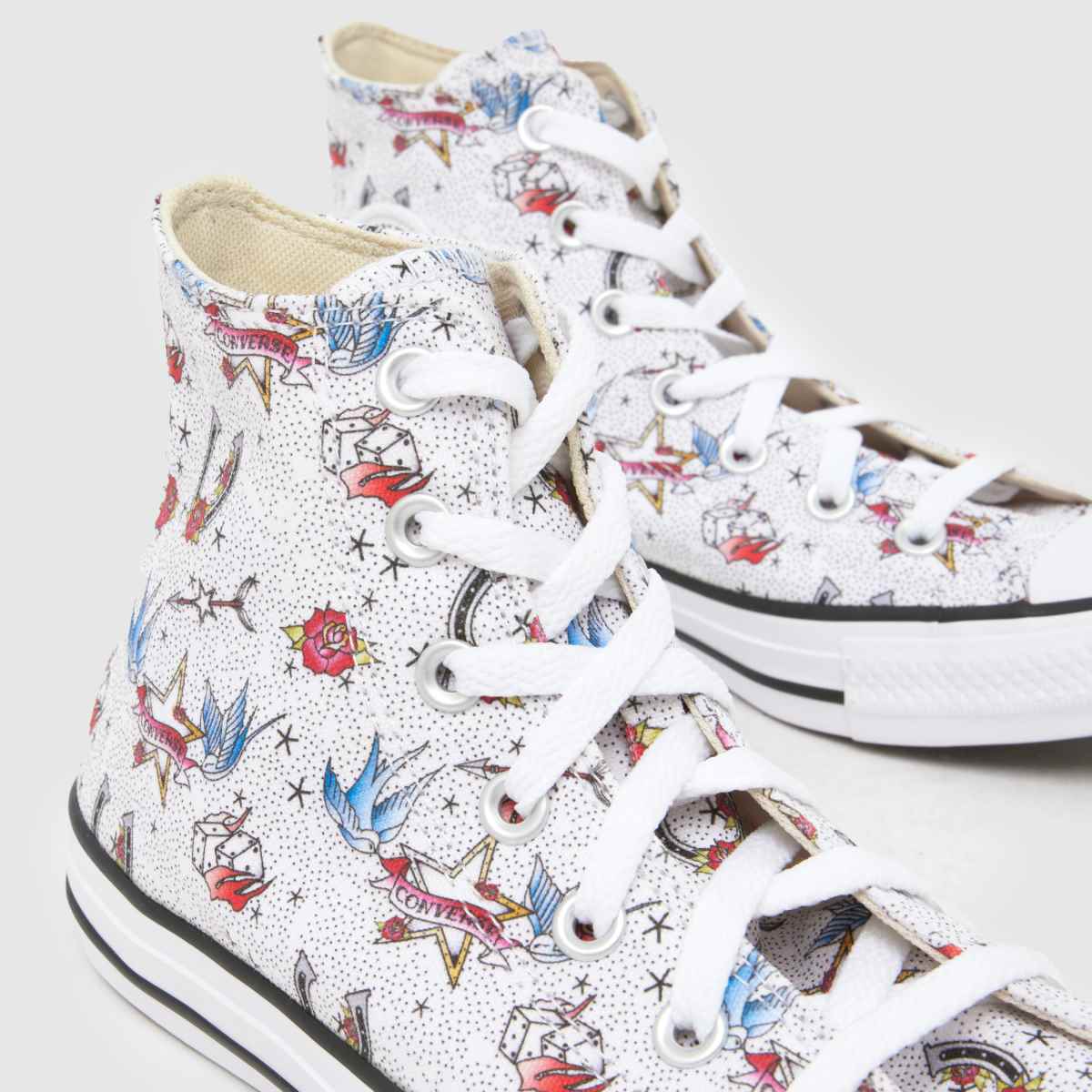 Converse  All Star Hi in White Multi Converse  All Star Hi in White Multi