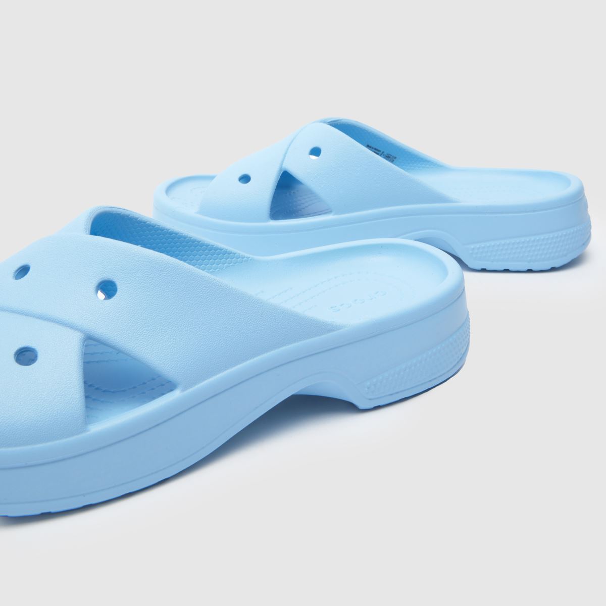 Crocs  Cross Strap Slide in Blue Crocs  Cross Strap Slide in Blue