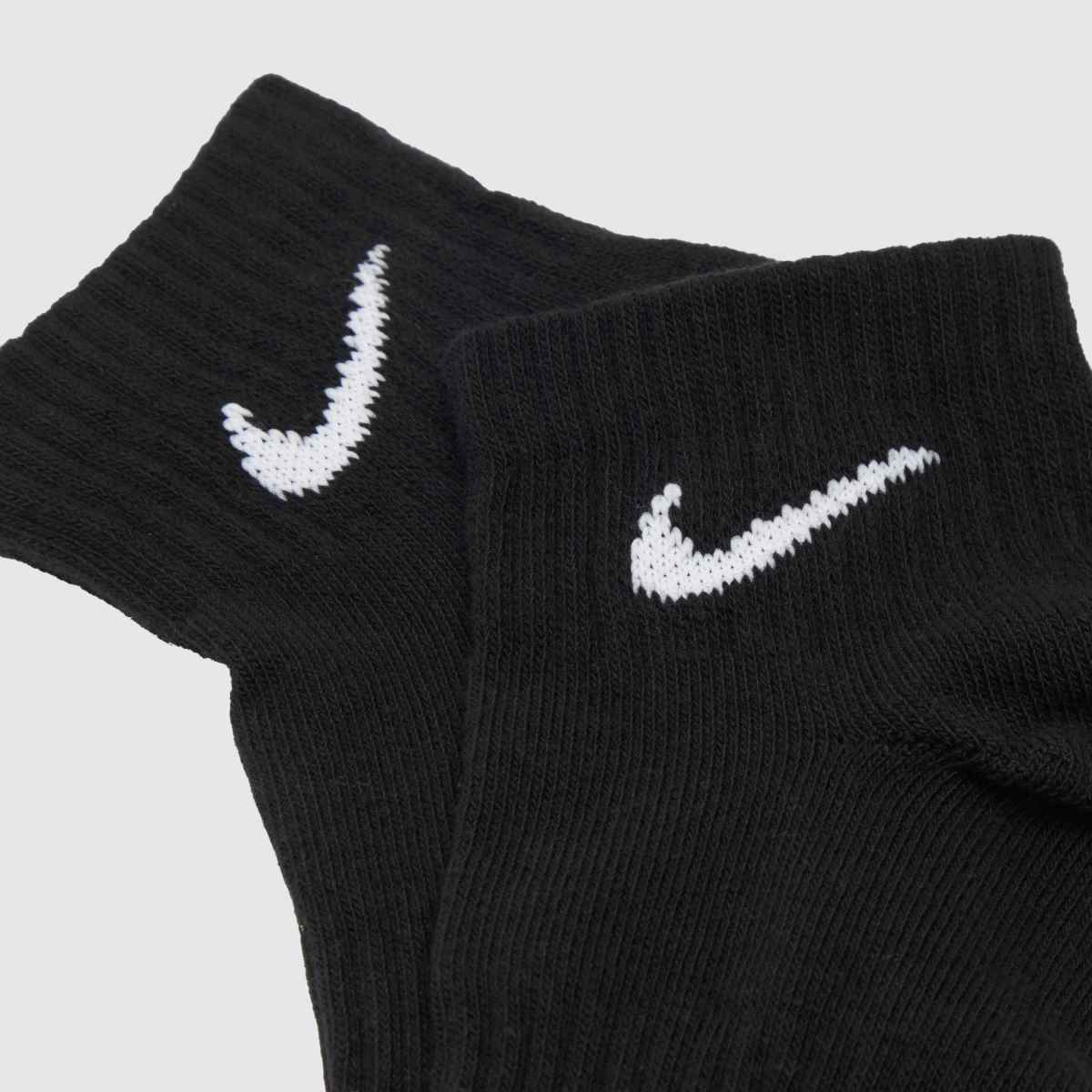Nike  Ankle Socks 3 Pack in Black & White Nike  Ankle Socks 3 Pack in Black & White