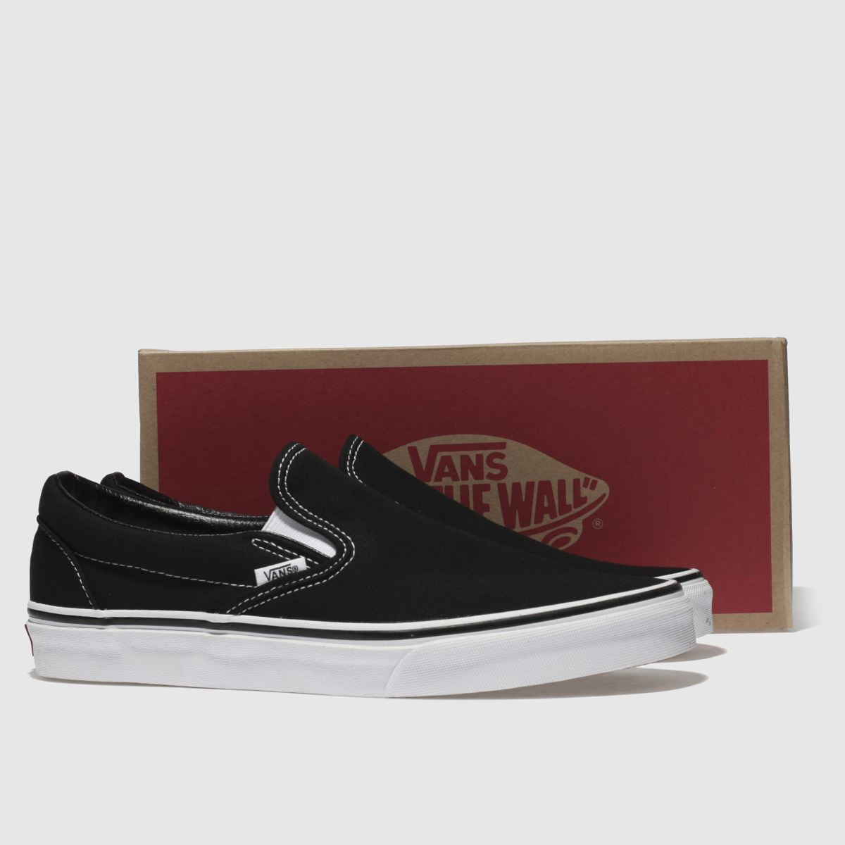 Vans  Classic Slip-On in Black & White Vans  Classic Slip-On in Black & White