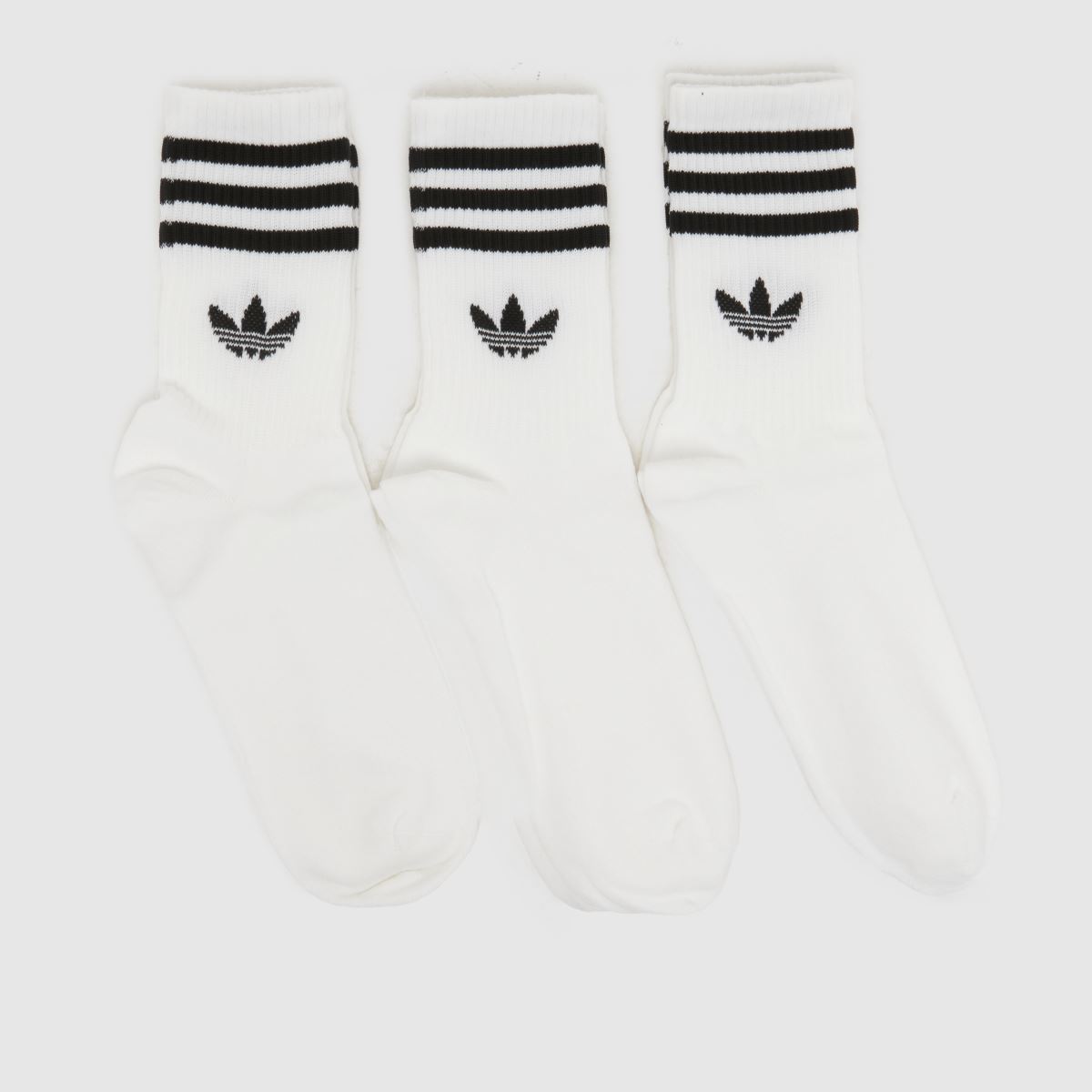 adidas  Crew Sock 3 Pack in White & Black adidas  Crew Sock 3 Pack in White & Black