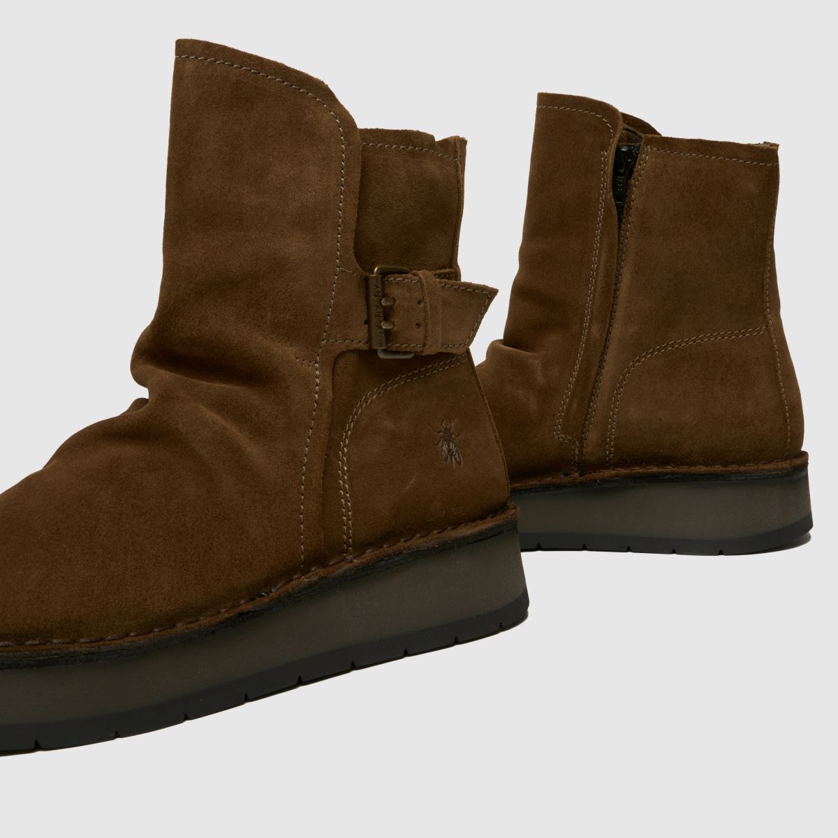 Fly London  Rogi Ruched in Brown Fly London  Rogi Ruched in Brown