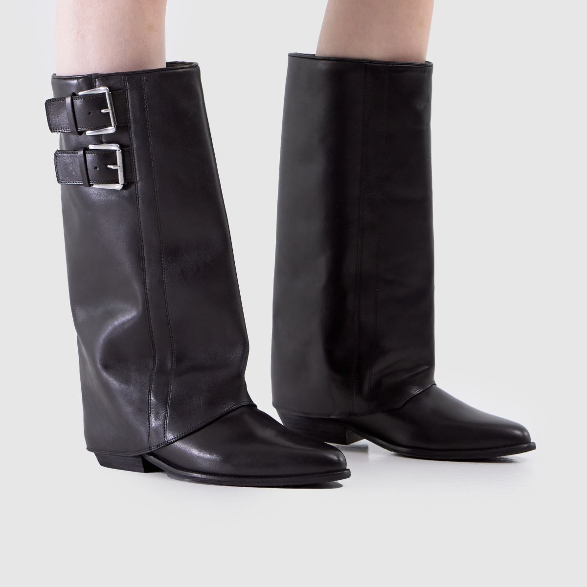 schuh  Dawn Leather Skirt in Black schuh  Dawn Leather Skirt in Black