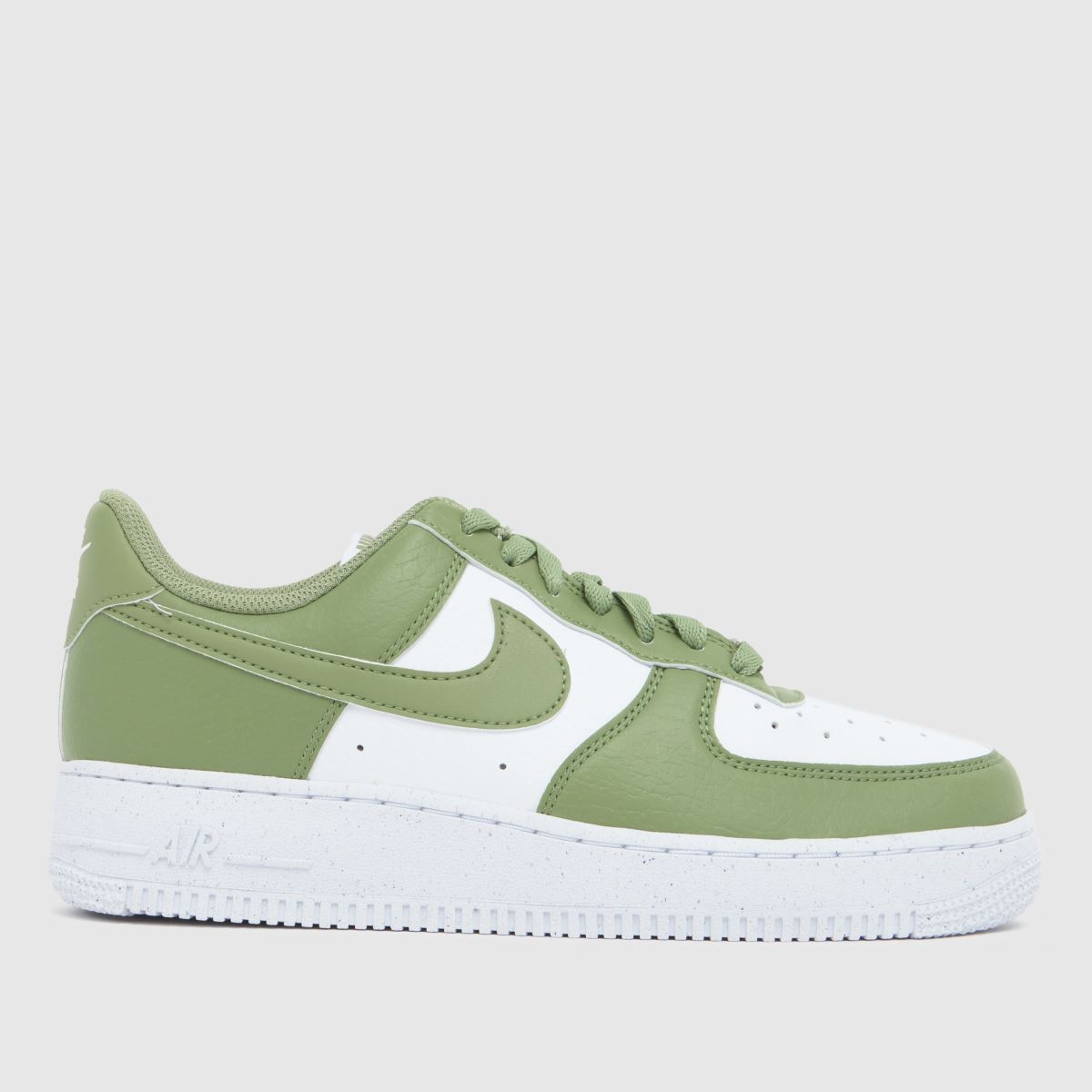 Nike  Air Force 1 in White & Green Nike  Air Force 1 in White & Green