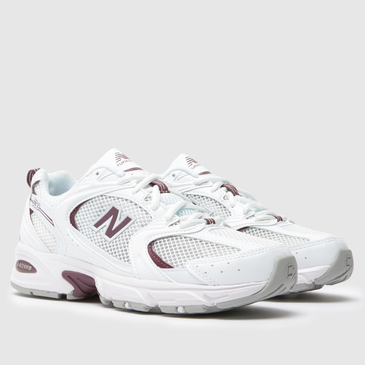 new balance  530 in White & Burgundy new balance  530 in White & Burgundy