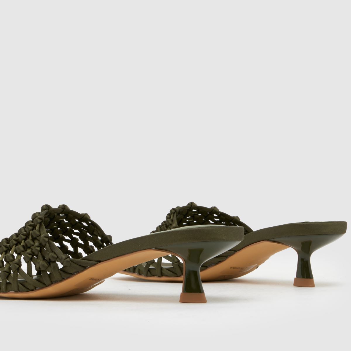 schuh  Sorin Woven Mule in Khaki schuh  Sorin Woven Mule in Khaki