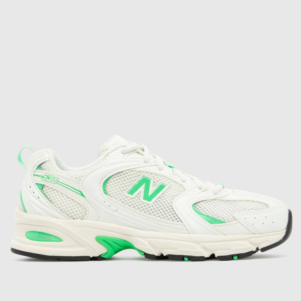 New Balance  530 in White & Green New Balance  530 in White & Green