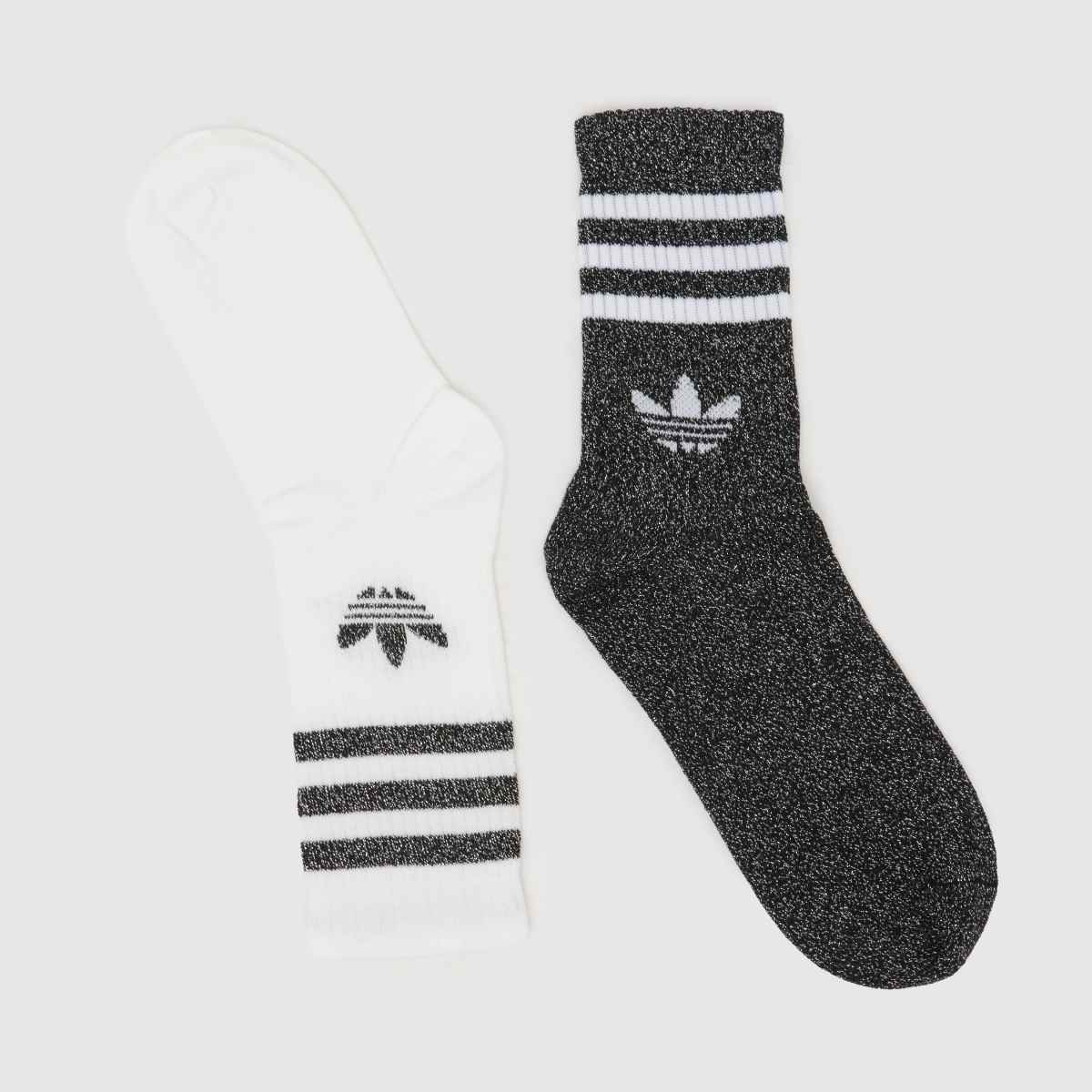 adidas  Glitter Crew Sock 2PK in Multi adidas  Glitter Crew Sock 2PK in Multi