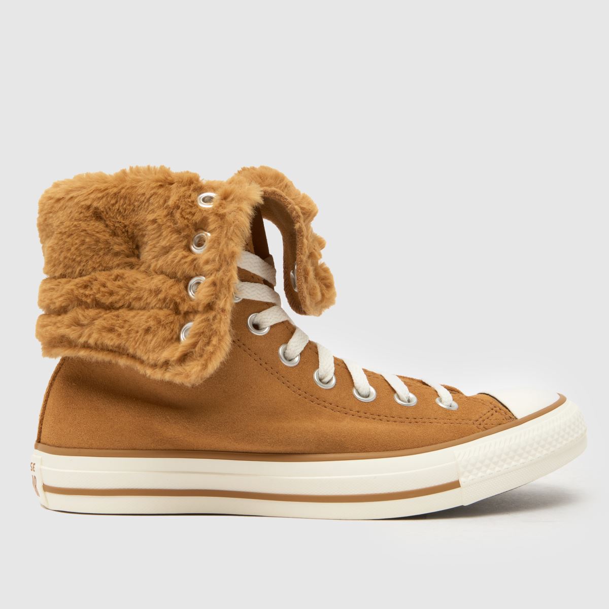Converse  All Star Fold Over XHi in Tan Converse  All Star Fold Over XHi in Tan