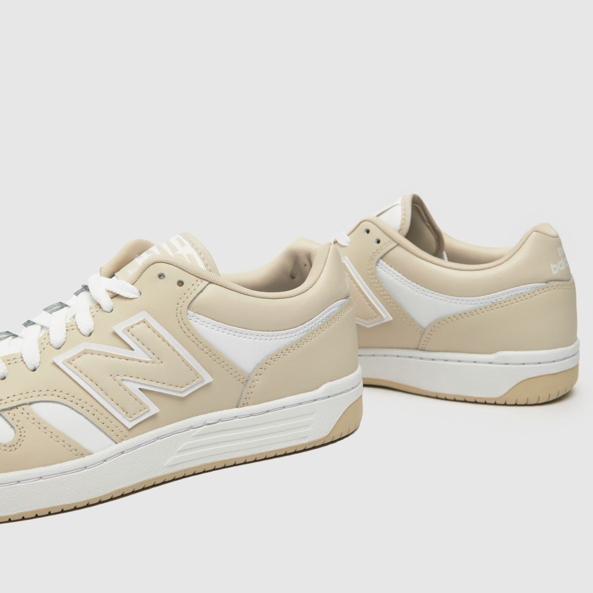 New Balance  480 in White & Beige New Balance  480 in White & Beige