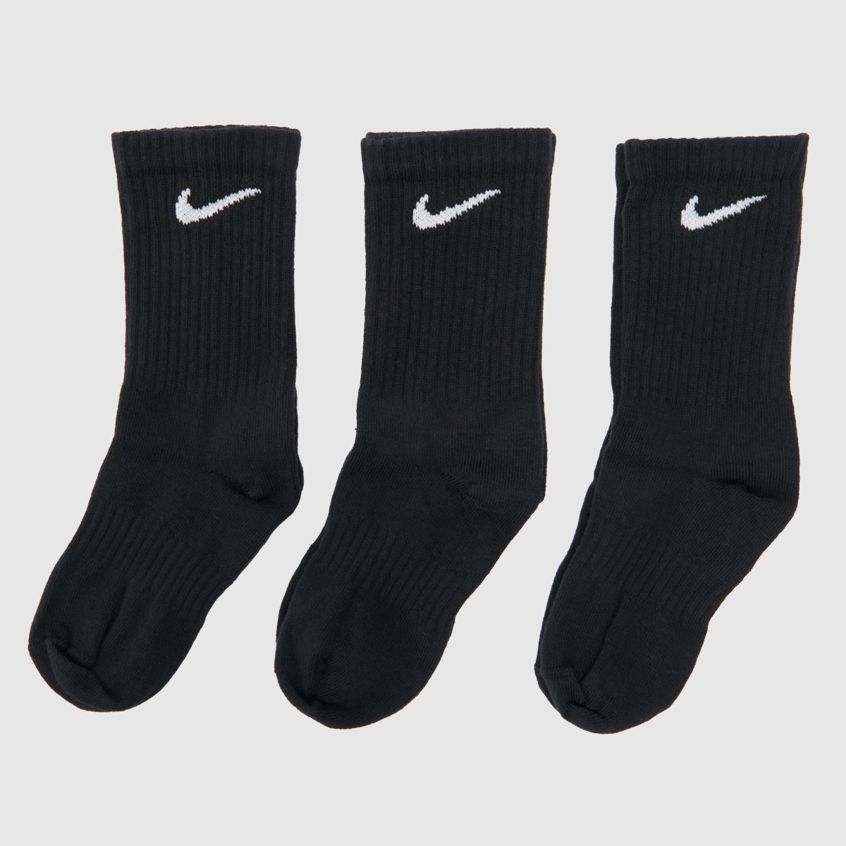 Nike  Crew Socks 3 Pack in Black & White Nike  Crew Socks 3 Pack in Black & White