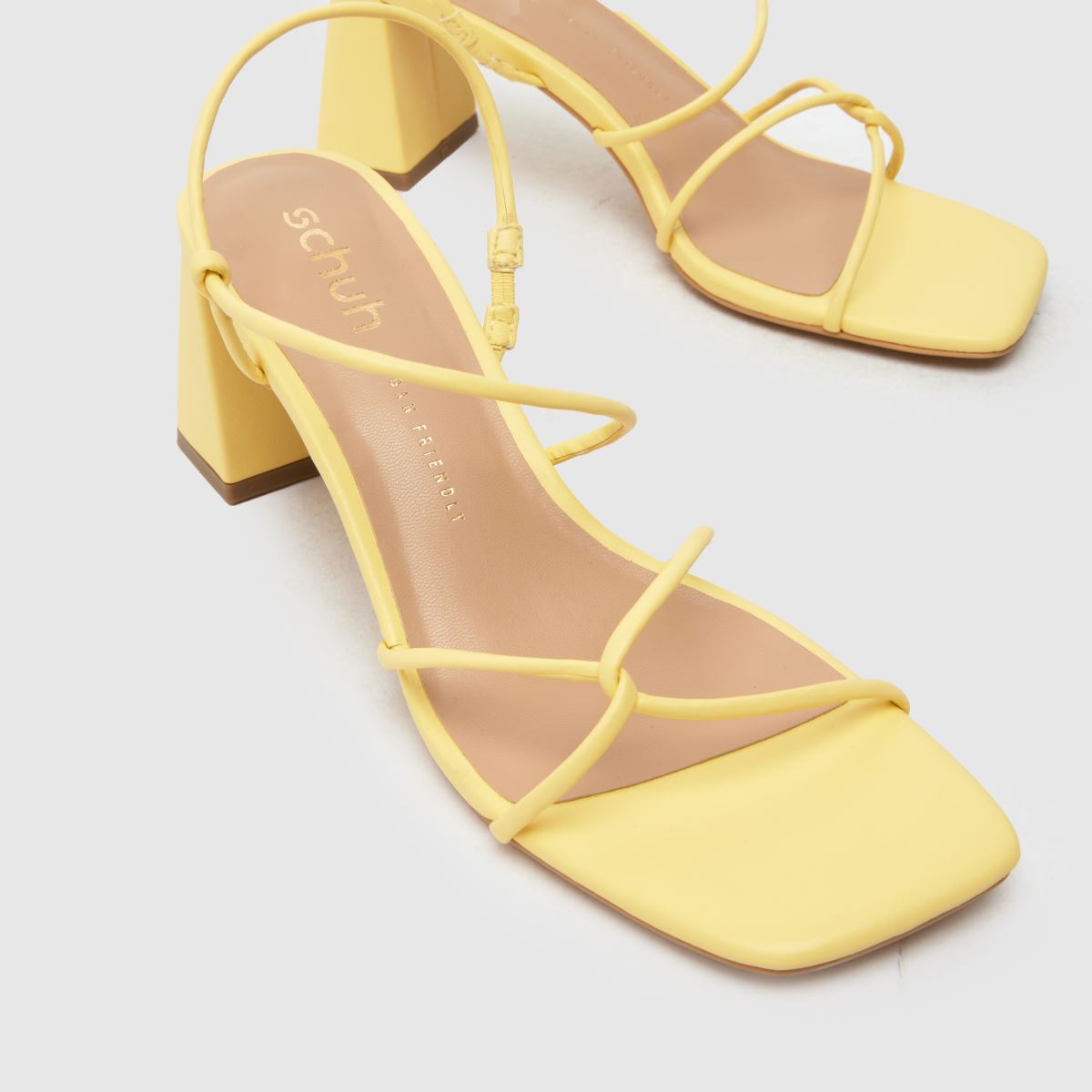 schuh  Shiloh Strappy Block in Pale Yellow schuh  Shiloh Strappy Block in Pale Yellow