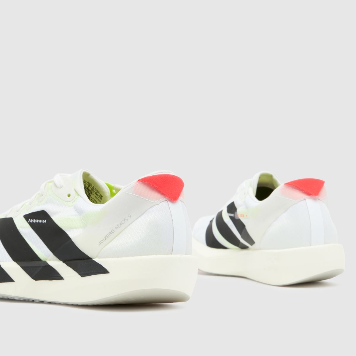 adidas  Adizero Adios 9 in White & Black adidas  Adizero Adios 9 in White & Black