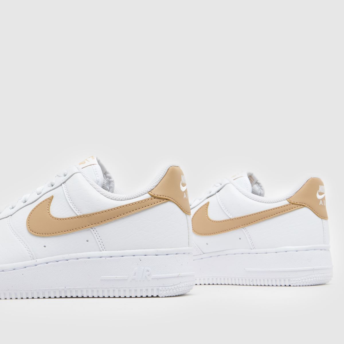 Nike  Air Force 1 in White & Beige Nike  Air Force 1 in White & Beige