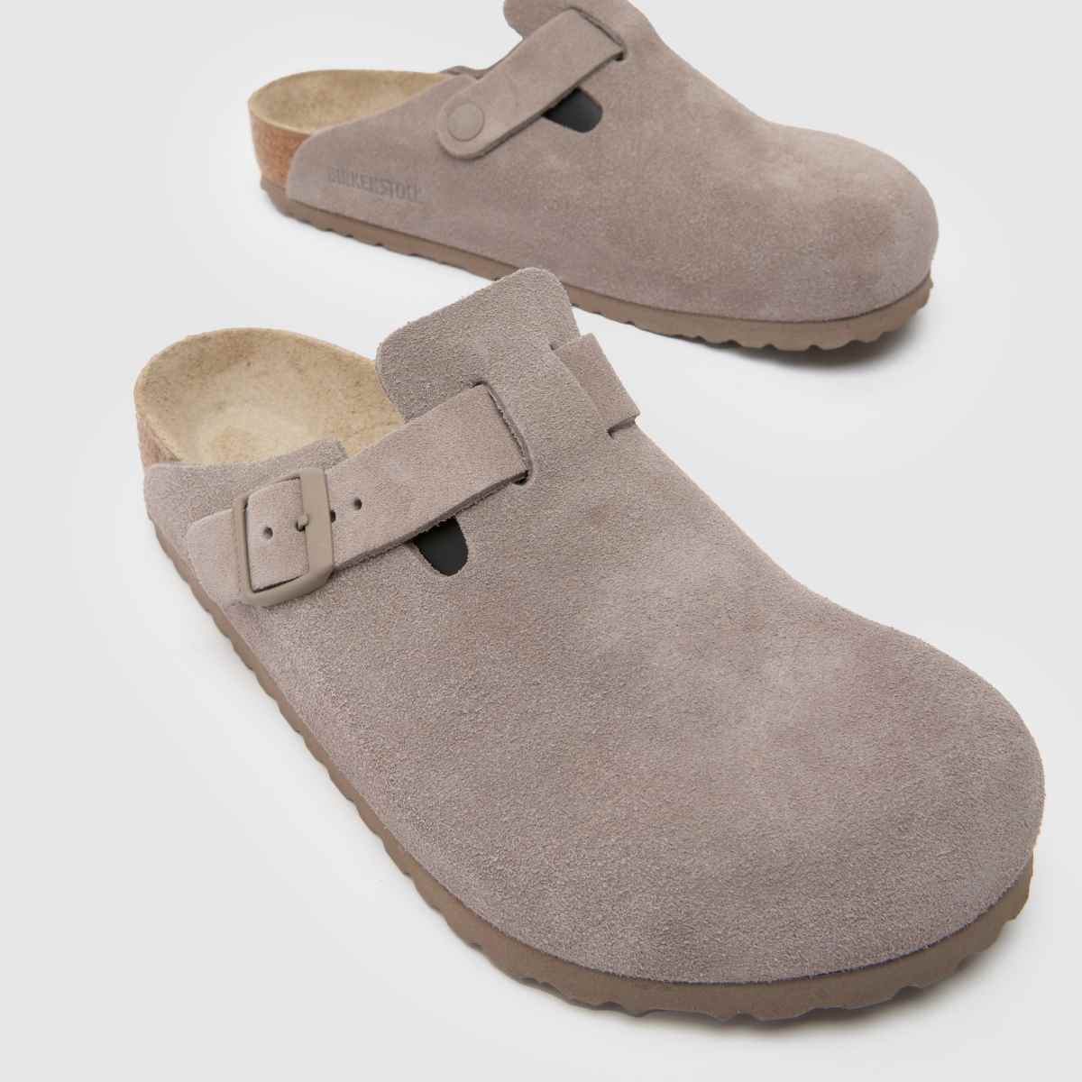 BIRKENSTOCK  Boston Clog in Grey Taupe BIRKENSTOCK  Boston Clog in Grey Taupe