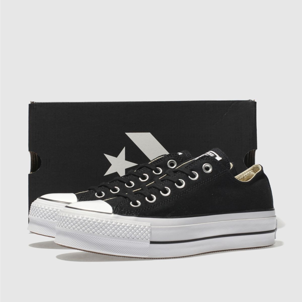 Converse  All Star Lift Ox in Black & White Converse  All Star Lift Ox in Black & White