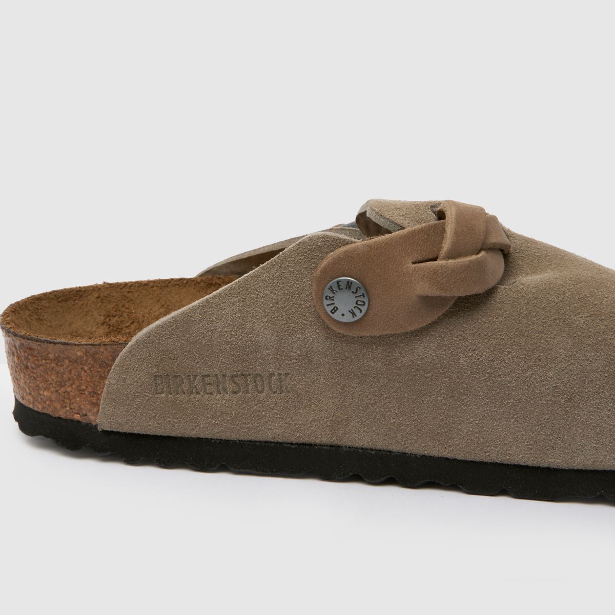 BIRKENSTOCK  Boston Braided Clog in Taupe BIRKENSTOCK  Boston Braided Clog in Taupe