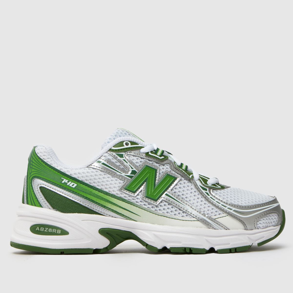 New Balance  740 in White & Green New Balance  740 in White & Green