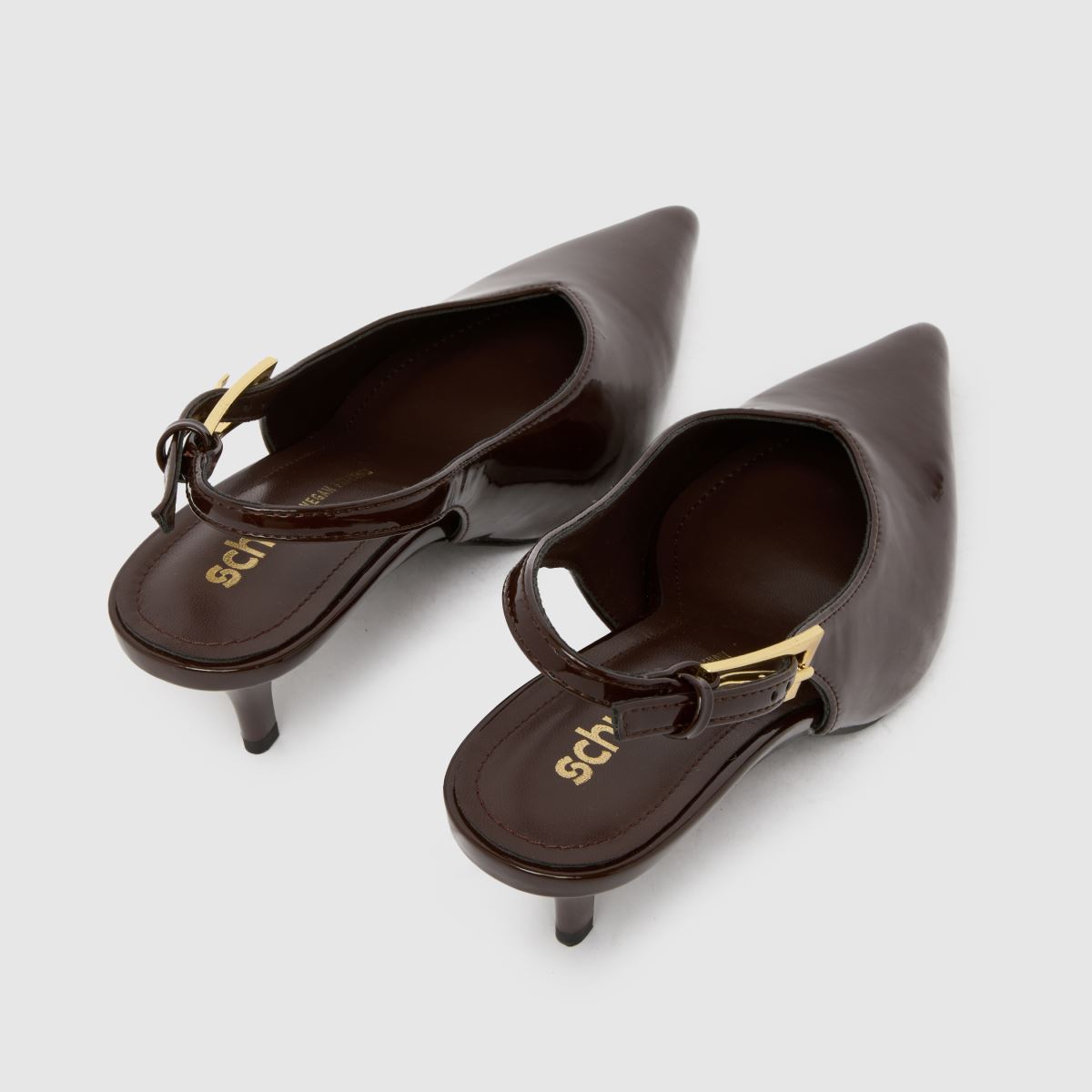 schuh  Sage Buckle Slingback Court in Brown schuh  Sage Buckle Slingback Court in Brown